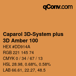 カラーコード: Caparol 3D-System plus - 3D Amber 100 | qconv.com