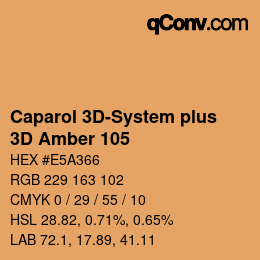 カラーコード: Caparol 3D-System plus - 3D Amber 105 | qconv.com