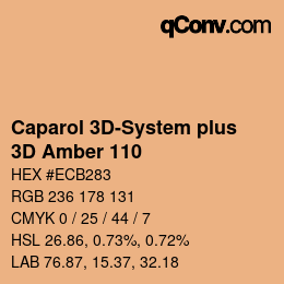 Color code: Caparol 3D-System plus - 3D Amber 110 | qconv.com