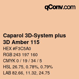 カラーコード: Caparol 3D-System plus - 3D Amber 115 | qconv.com