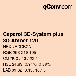 Código de color: Caparol 3D-System plus - 3D Amber 120 | qconv.com