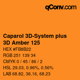 Color code: Caparol 3D-System plus - 3D Amber 125 | qconv.com