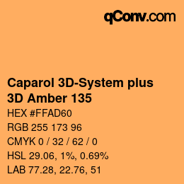 Color code: Caparol 3D-System plus - 3D Amber 135 | qconv.com