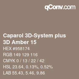 Color code: Caparol 3D-System plus - 3D Amber 15 | qconv.com