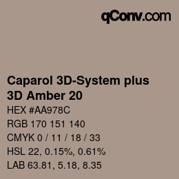 Color code: Caparol 3D-System plus - 3D Amber 20 | qconv.com