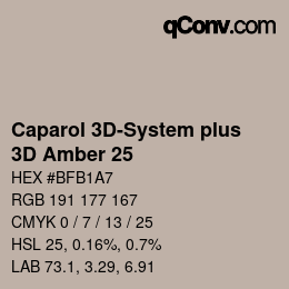 Color code: Caparol 3D-System plus - 3D Amber 25 | qconv.com