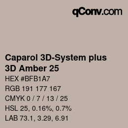カラーコード: Caparol 3D-System plus - 3D Amber 25 | qconv.com