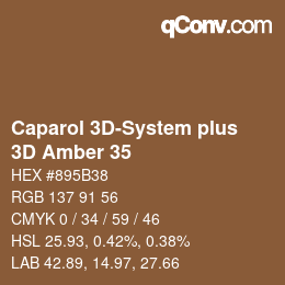 Color code: Caparol 3D-System plus - 3D Amber 35 | qconv.com