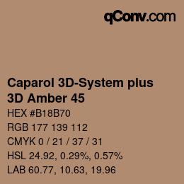 Color code: Caparol 3D-System plus - 3D Amber 45 | qconv.com