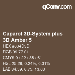 カラーコード: Caparol 3D-System plus - 3D Amber 5 | qconv.com