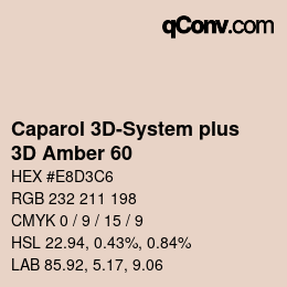 Color code: Caparol 3D-System plus - 3D Amber 60 | qconv.com