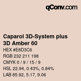 カラーコード: Caparol 3D-System plus - 3D Amber 60 | qconv.com
