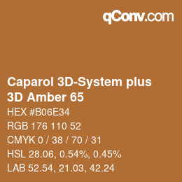 Color code: Caparol 3D-System plus - 3D Amber 65 | qconv.com