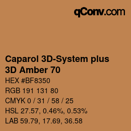 Color code: Caparol 3D-System plus - 3D Amber 70 | qconv.com