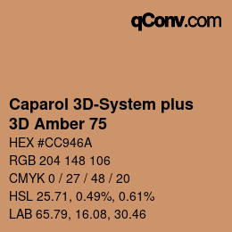 Color code: Caparol 3D-System plus - 3D Amber 75 | qconv.com