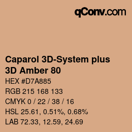 Color code: Caparol 3D-System plus - 3D Amber 80 | qconv.com