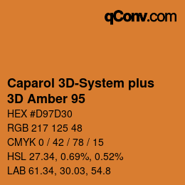 Color code: Caparol 3D-System plus - 3D Amber 95 | qconv.com