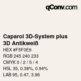 Código de color: Caparol 3D-System plus - 3D Antikweiß | qconv.com