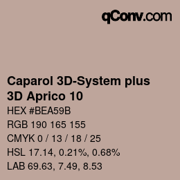 Color code: Caparol 3D-System plus - 3D Aprico 10 | qconv.com