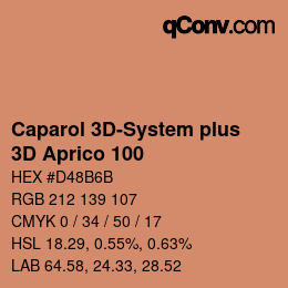 Color code: Caparol 3D-System plus - 3D Aprico 100 | qconv.com