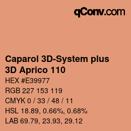 Color code: Caparol 3D-System plus - 3D Aprico 110 | qconv.com