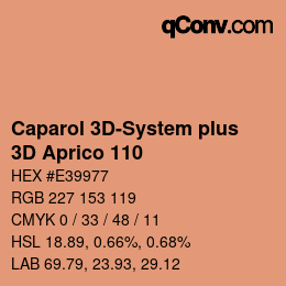 Código de color: Caparol 3D-System plus - 3D Aprico 110 | qconv.com