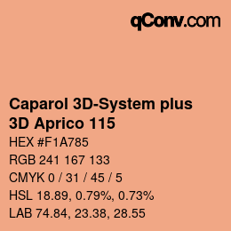 Código de color: Caparol 3D-System plus - 3D Aprico 115 | qconv.com