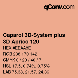 カラーコード: Caparol 3D-System plus - 3D Aprico 120 | qconv.com
