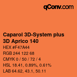 カラーコード: Caparol 3D-System plus - 3D Aprico 140 | qconv.com