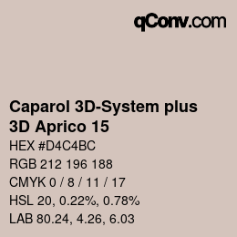 Color code: Caparol 3D-System plus - 3D Aprico 15 | qconv.com