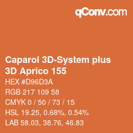 Código de color: Caparol 3D-System plus - 3D Aprico 155 | qconv.com