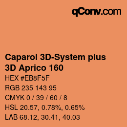 Code couleur: Caparol 3D-System plus - 3D Aprico 160 | qconv.com