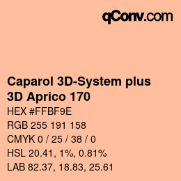 Color code: Caparol 3D-System plus - 3D Aprico 170 | qconv.com