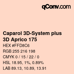 Code couleur: Caparol 3D-System plus - 3D Aprico 175 | qconv.com