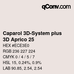 Código de color: Caparol 3D-System plus - 3D Aprico 25 | qconv.com