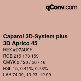 Color code: Caparol 3D-System plus - 3D Aprico 45 | qconv.com