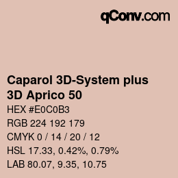 カラーコード: Caparol 3D-System plus - 3D Aprico 50 | qconv.com