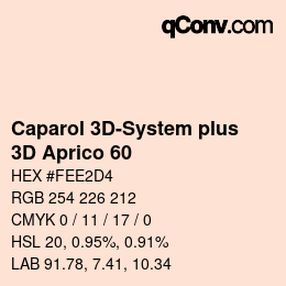 Código de color: Caparol 3D-System plus - 3D Aprico 60 | qconv.com