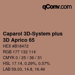 Color code: Caparol 3D-System plus - 3D Aprico 65 | qconv.com