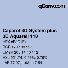 Code couleur: Caparol 3D-System plus - 3D Aquarell 110 | qconv.com