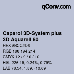 Farbcode: Caparol 3D-System plus - 3D Aquarell 80 | qconv.com