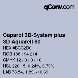 Color code: Caparol 3D-System plus - 3D Aquarell 80 | qconv.com