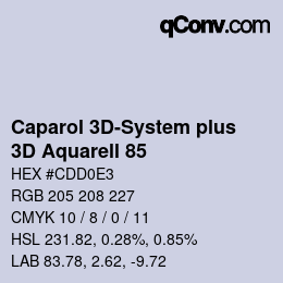 カラーコード: Caparol 3D-System plus - 3D Aquarell 85 | qconv.com