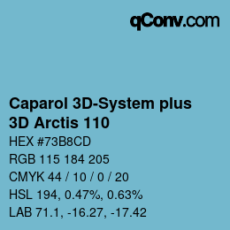 Color code: Caparol 3D-System plus - 3D Arctis 110 | qconv.com