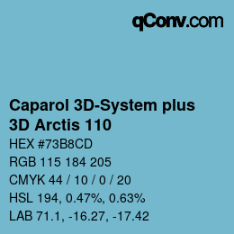 Código de color: Caparol 3D-System plus - 3D Arctis 110 | qconv.com