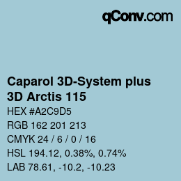 Color code: Caparol 3D-System plus - 3D Arctis 115 | qconv.com