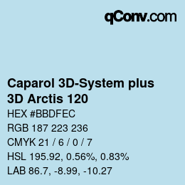 Color code: Caparol 3D-System plus - 3D Arctis 120 | qconv.com