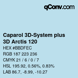 Código de color: Caparol 3D-System plus - 3D Arctis 120 | qconv.com