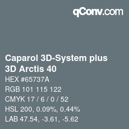 Color code: Caparol 3D-System plus - 3D Arctis 40 | qconv.com