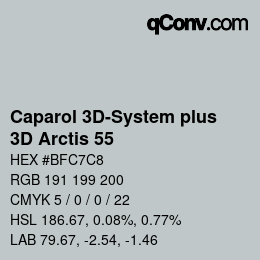 Color code: Caparol 3D-System plus - 3D Arctis 55 | qconv.com